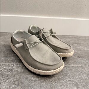 Hey Dude Women's Slip-On Loafers in Light Gray